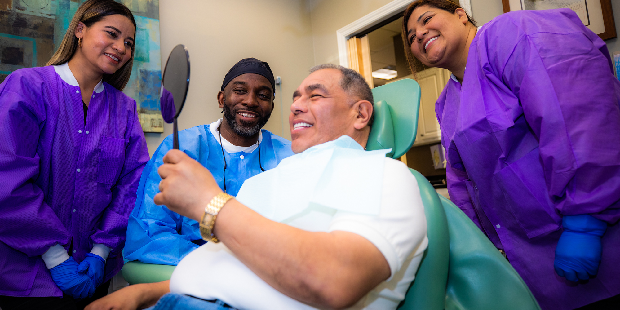 patient smiling confidently after their dental procedure